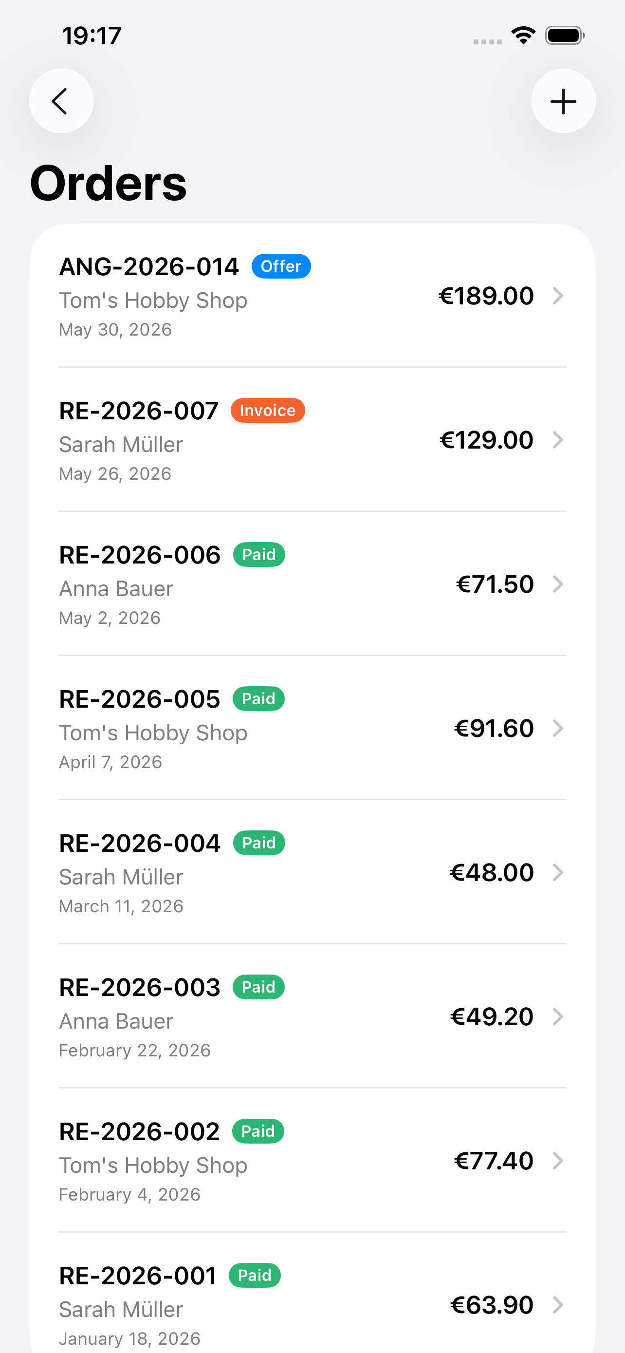 Orders
