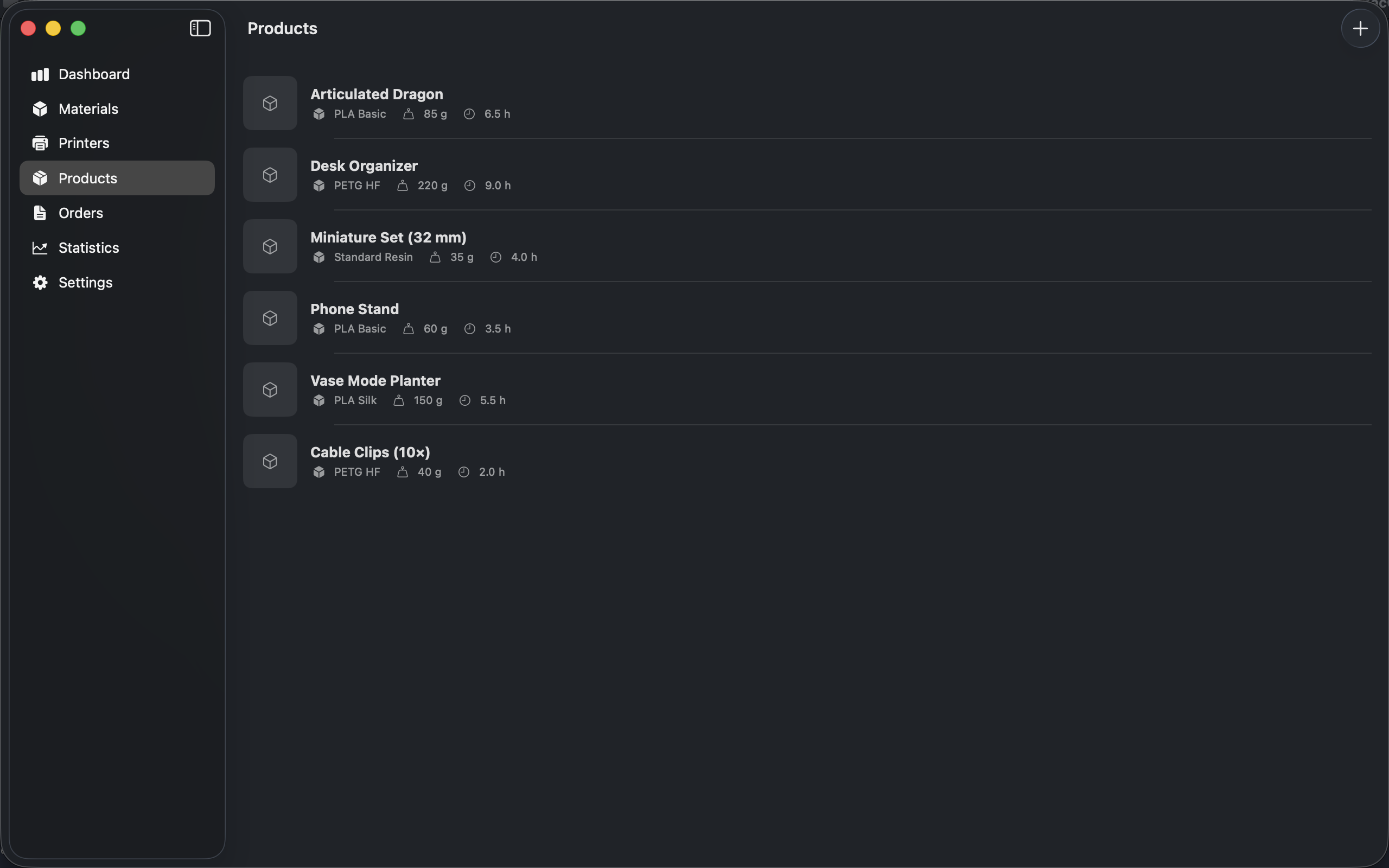 Products on macOS